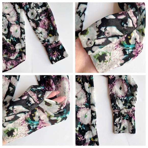 BCBGMAXAZRIA Emma Floral Silk Top - Picture 11 of 13